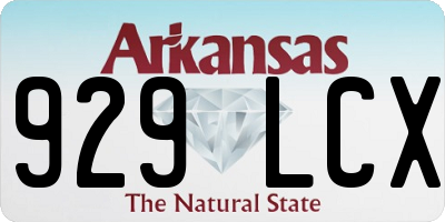 AR license plate 929LCX