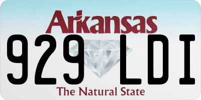 AR license plate 929LDI