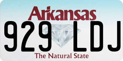 AR license plate 929LDJ