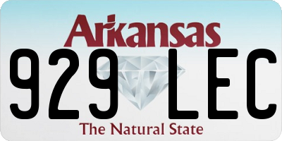 AR license plate 929LEC