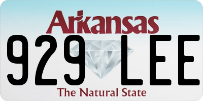 AR license plate 929LEE