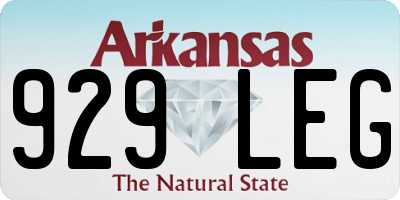 AR license plate 929LEG