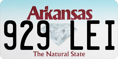 AR license plate 929LEI