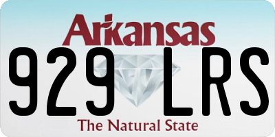 AR license plate 929LRS