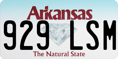 AR license plate 929LSM