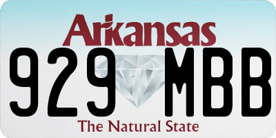 AR license plate 929MBB