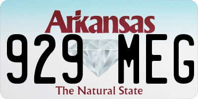 AR license plate 929MEG