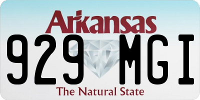 AR license plate 929MGI