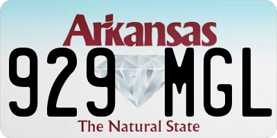 AR license plate 929MGL