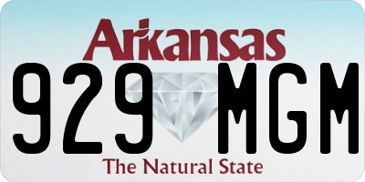 AR license plate 929MGM