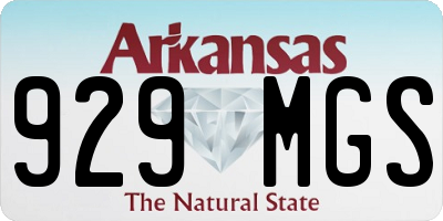AR license plate 929MGS