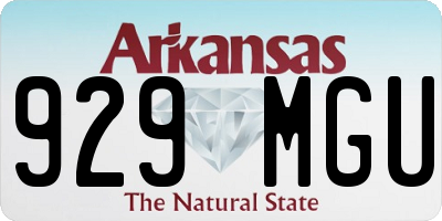 AR license plate 929MGU