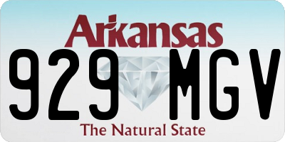 AR license plate 929MGV
