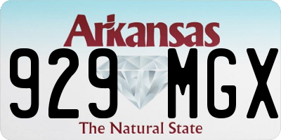AR license plate 929MGX