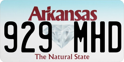 AR license plate 929MHD