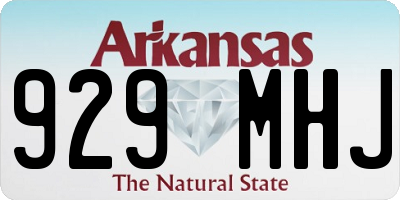 AR license plate 929MHJ