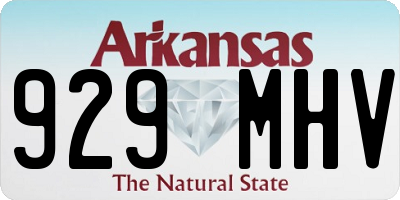 AR license plate 929MHV