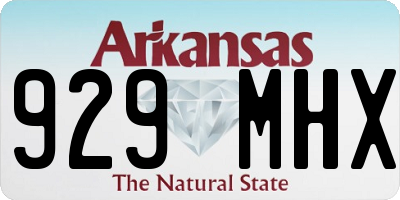 AR license plate 929MHX