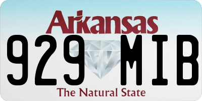 AR license plate 929MIB