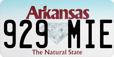 AR license plate 929MIE