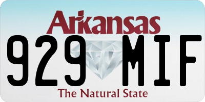 AR license plate 929MIF