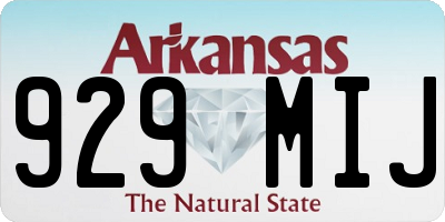AR license plate 929MIJ