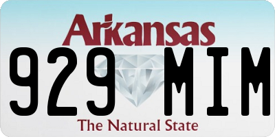 AR license plate 929MIM