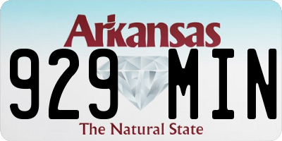 AR license plate 929MIN
