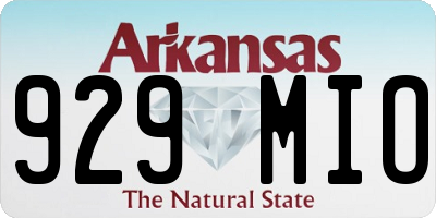 AR license plate 929MIO