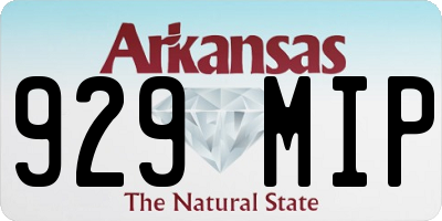 AR license plate 929MIP
