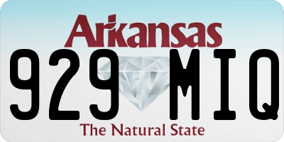 AR license plate 929MIQ