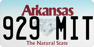 AR license plate 929MIT