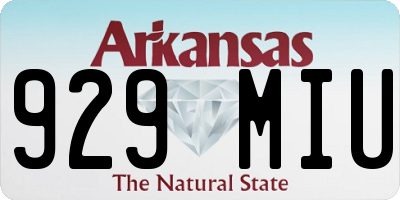 AR license plate 929MIU