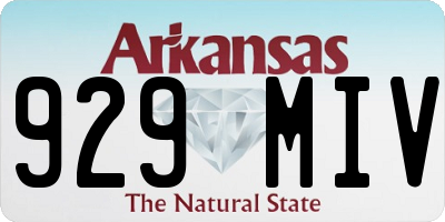 AR license plate 929MIV