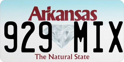 AR license plate 929MIX