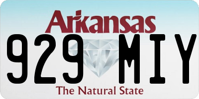 AR license plate 929MIY