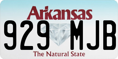 AR license plate 929MJB