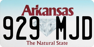 AR license plate 929MJD