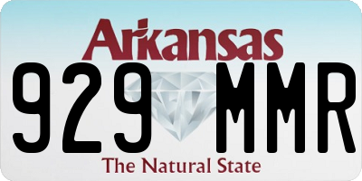 AR license plate 929MMR