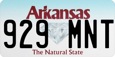 AR license plate 929MNT