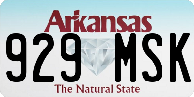 AR license plate 929MSK
