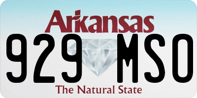 AR license plate 929MSO