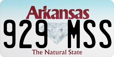 AR license plate 929MSS