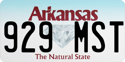 AR license plate 929MST