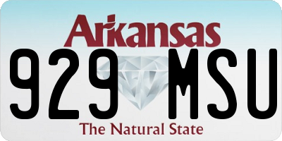 AR license plate 929MSU