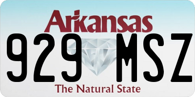 AR license plate 929MSZ