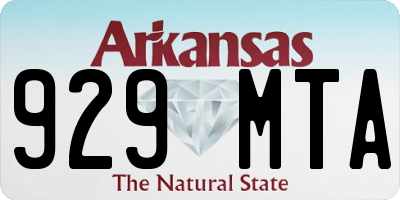 AR license plate 929MTA