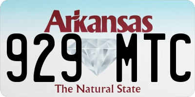 AR license plate 929MTC