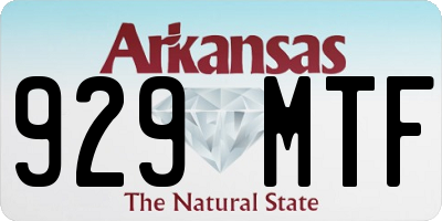 AR license plate 929MTF