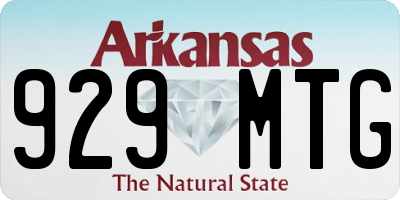AR license plate 929MTG